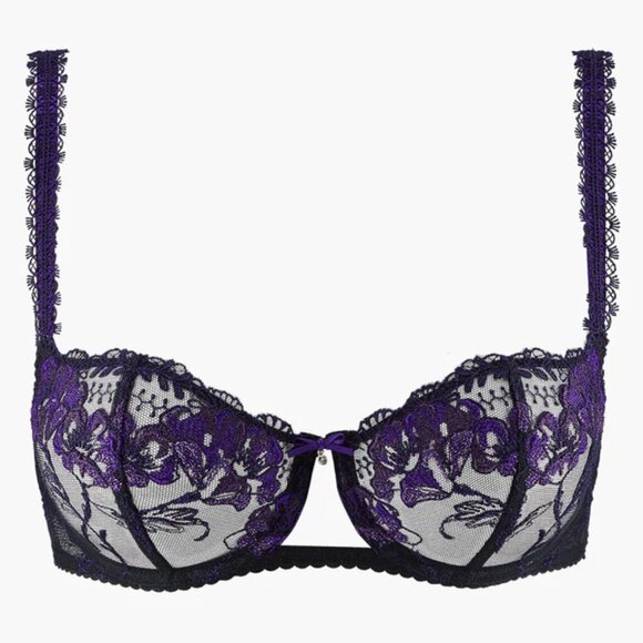Aubade Other - AUBADE À Fleur de Toi Half Cup Bra in Dark Orchid Purple Size 32DD Brand New NWT